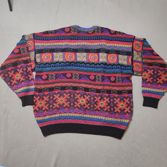 Vintage Tundra Coogi Style Knit Sweater 2XLT 90s - Picture 3 of 12